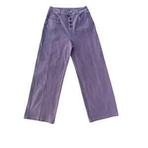 Halara Flex High Waisted Straight Leg Colorful Stretchy Boyfriend Jeans M Purple